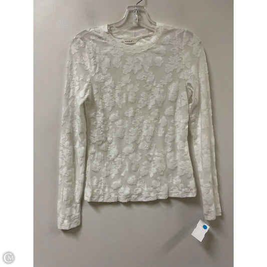 Top Long Sleeve By Clothes Mentor In White, Size: S