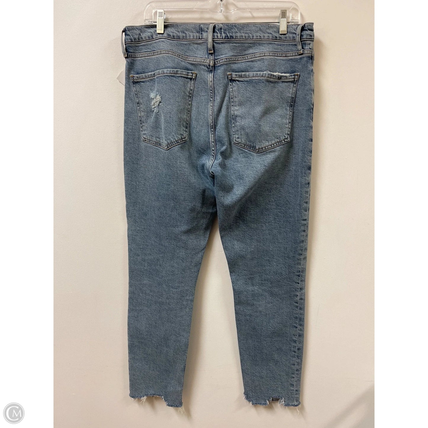 Jeans Straight By Agolde In Blue Denim, Size: 12