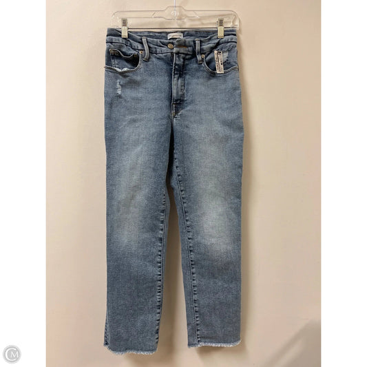 Jeans Straight By Good American In Blue Denim, Size: 10
