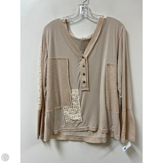 Top Long Sleeve By Clothes Mentor In Cream, Size: M