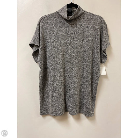 Top Short Sleeve By Joan Vass In Grey, Size: S