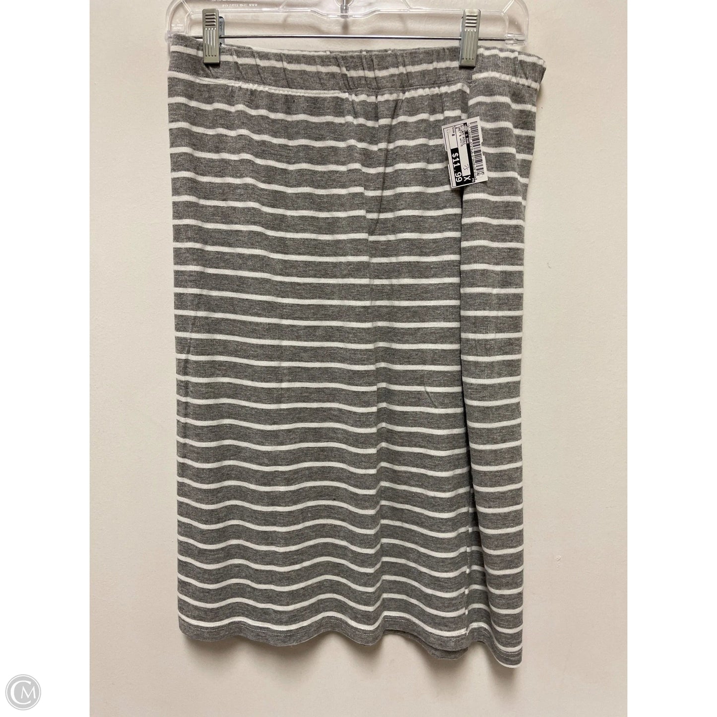 Skirt Midi By Doe & Rae In Grey & White, Size: 8