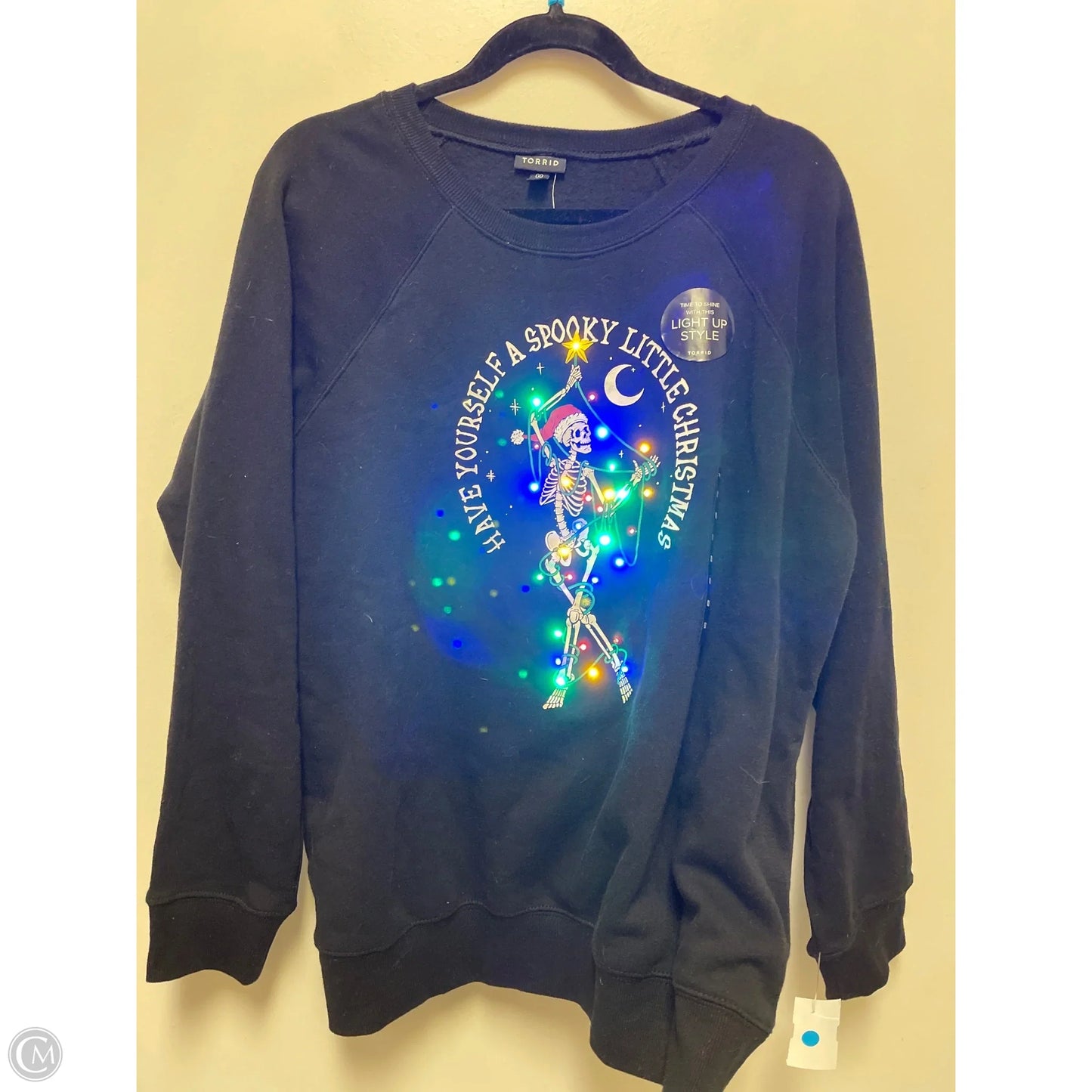 Sweatshirt Crewneck By Torrid In Black, Size: L