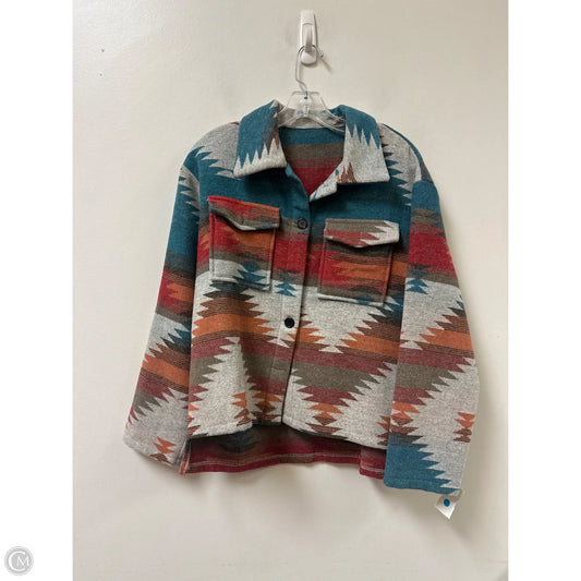 Jacket Shirt By Clothes Mentor In Multi-colored, Size: M