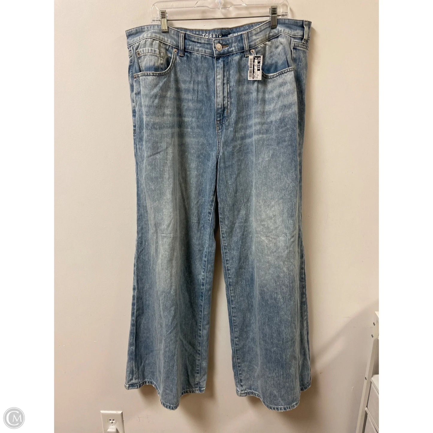 Jeans Wide Leg By Torrid In Blue Denim, Size: 18