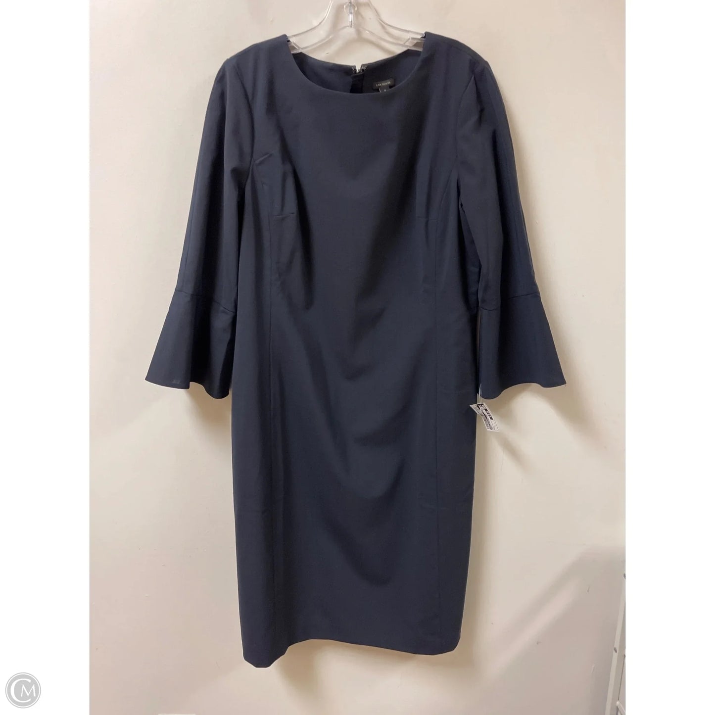 Dress Casual Midi By Ann Taylor In Navy, Size: L