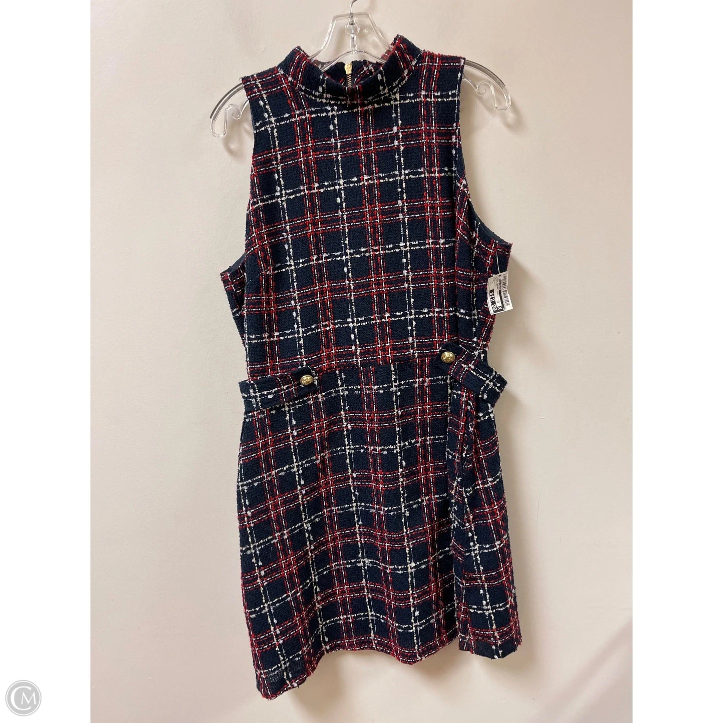 Dress Casual Midi By Alexia Admor In Blue & Red, Size: L