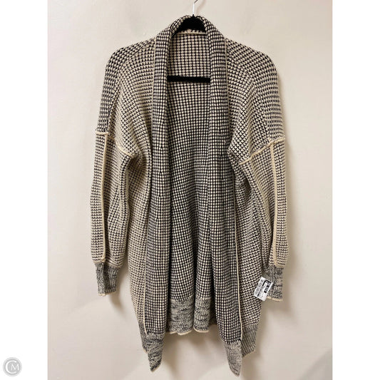 Sweater Cardigan By Clothes Mentor In Black & Cream, Size: M