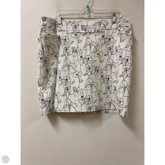 Skort By Chicos In Floral Print, Size: 14
