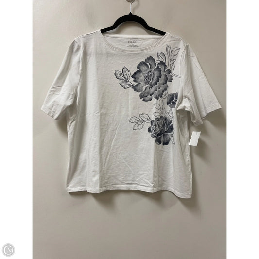 Top Short Sleeve By Talbots In Floral Print, Size: Xl