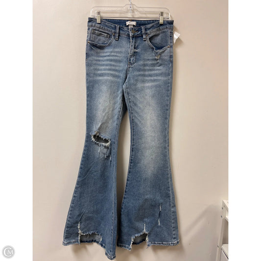 Jeans Flared By Forever 21 In Blue Denim, Size: 6