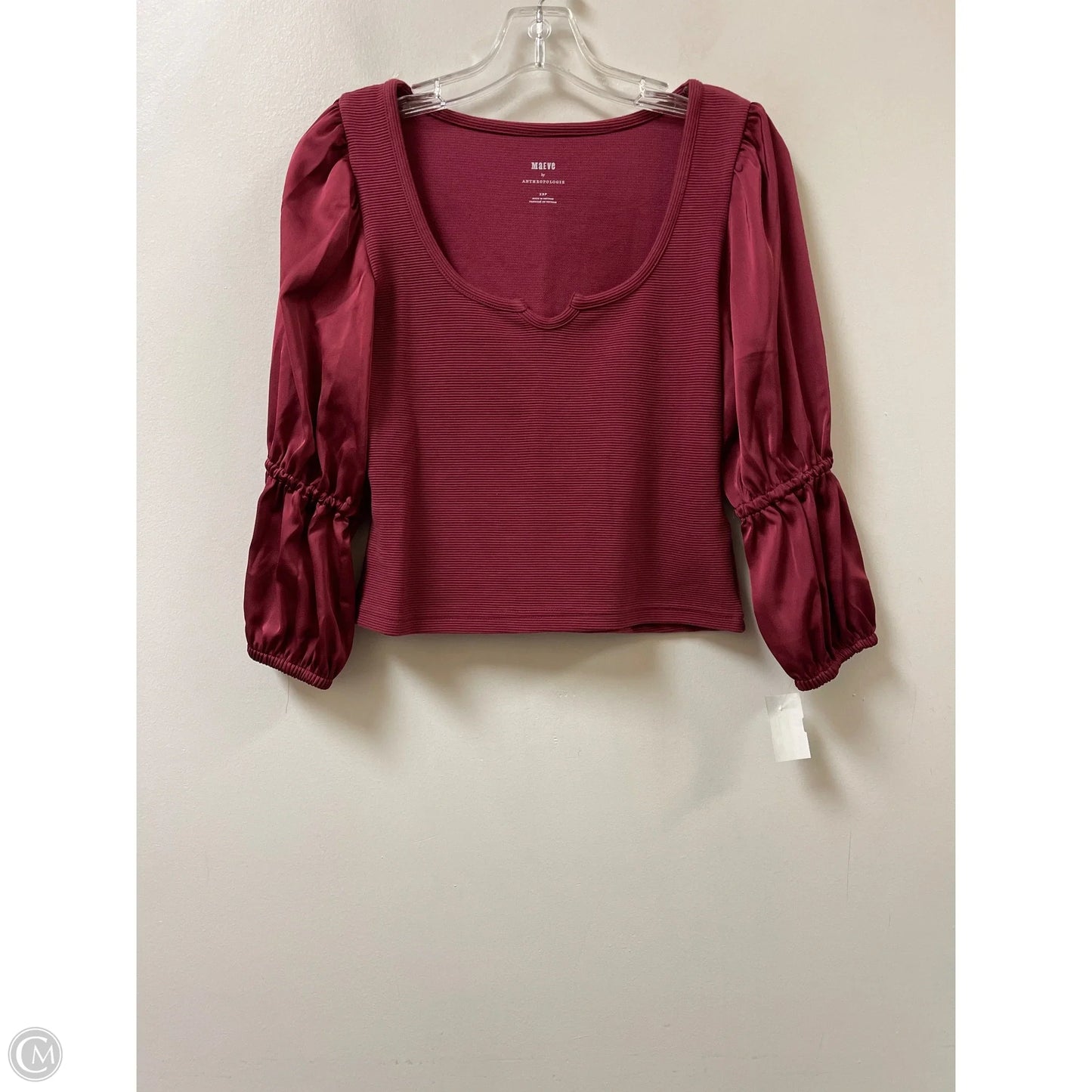 Top Long Sleeve By Maeve In Red, Size: Xsp