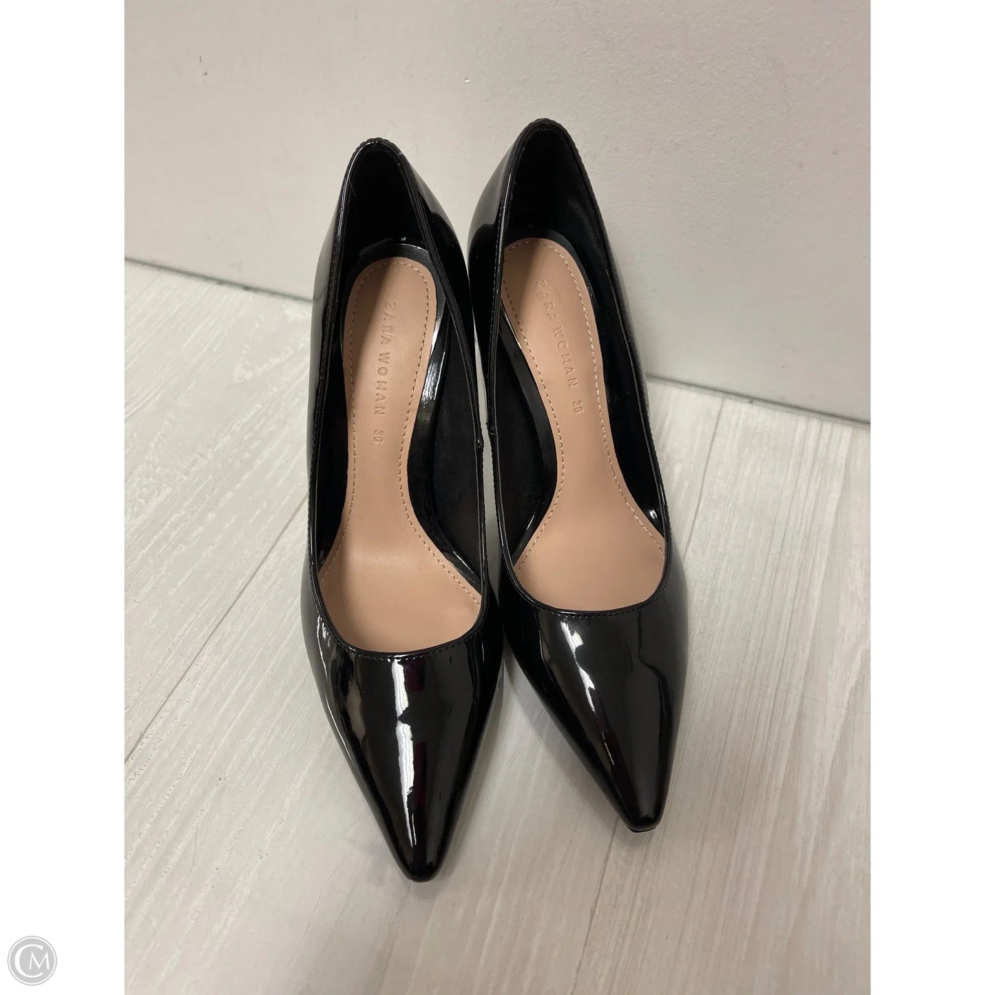 Shoes Heels Stiletto By Zara Women In Black, Size: 5.5
