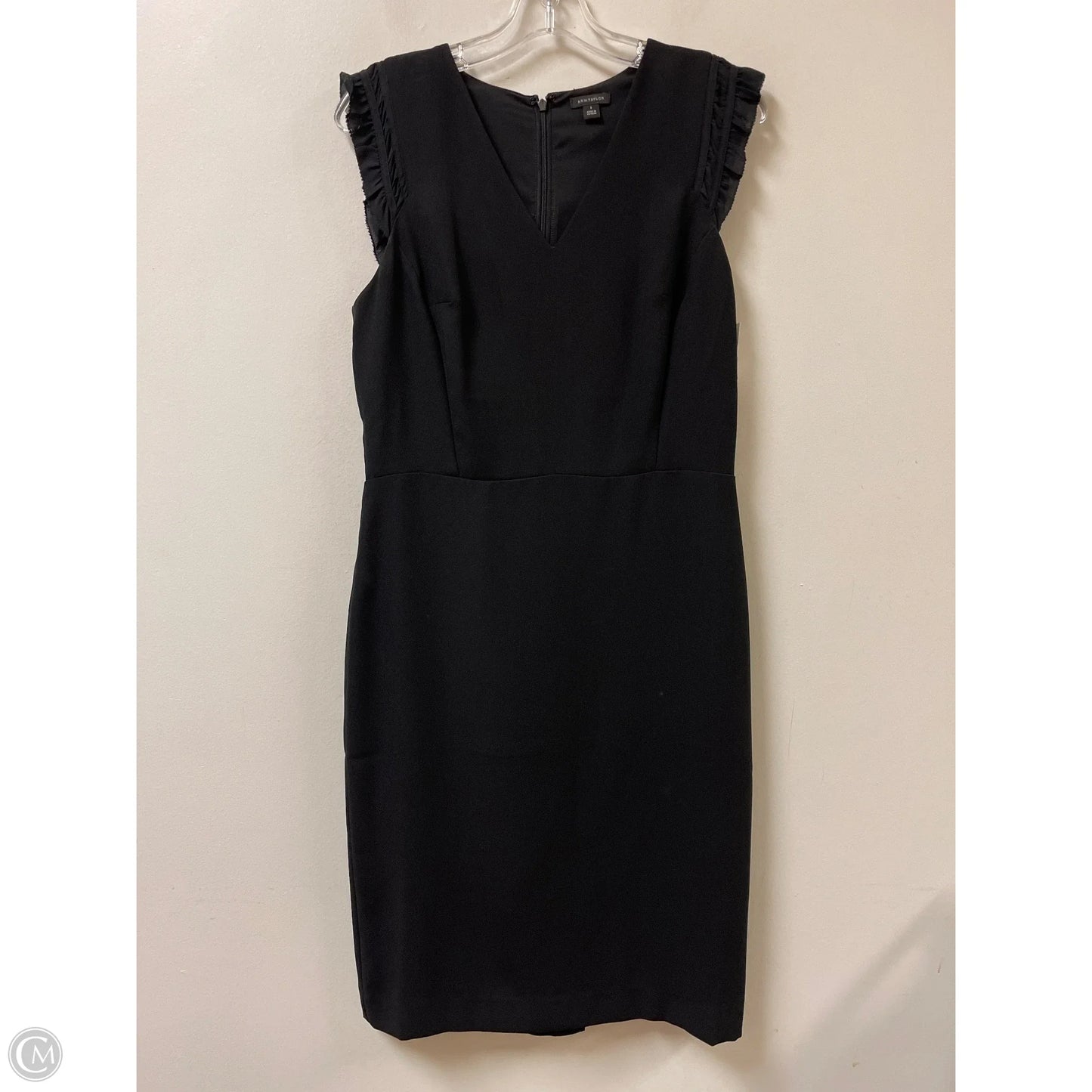 Dress Casual Midi By Ann Taylor In Black, Size: S