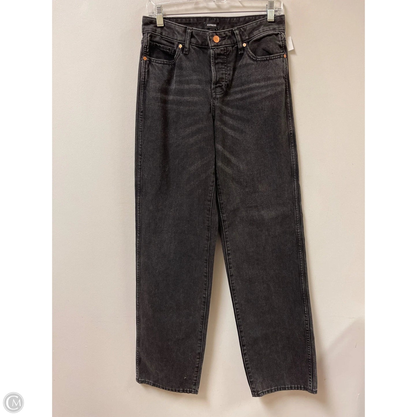 Jeans Straight By Express In Grey Denim, Size: 0