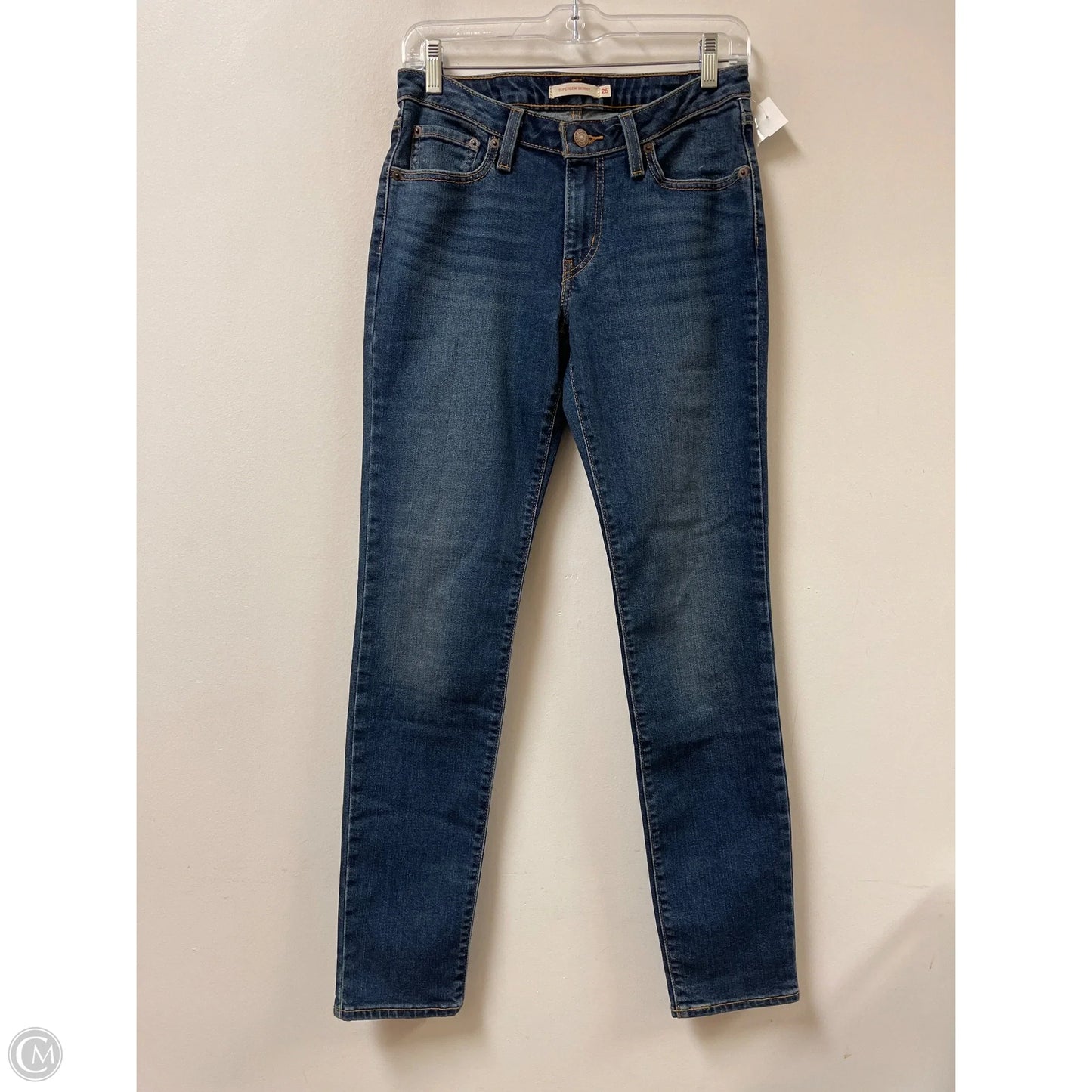 Jeans Skinny By Levis In Blue Denim, Size: 2