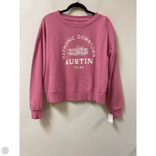 Sweatshirt Crewneck By Maeve In Pink, Size: S