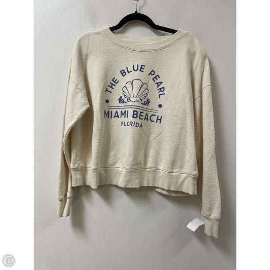 Sweatshirt Crewneck By Maeve In Cream, Size: Xs