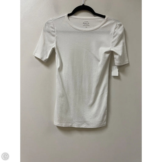 Top Short Sleeve By J. Crew In White, Size: Xs