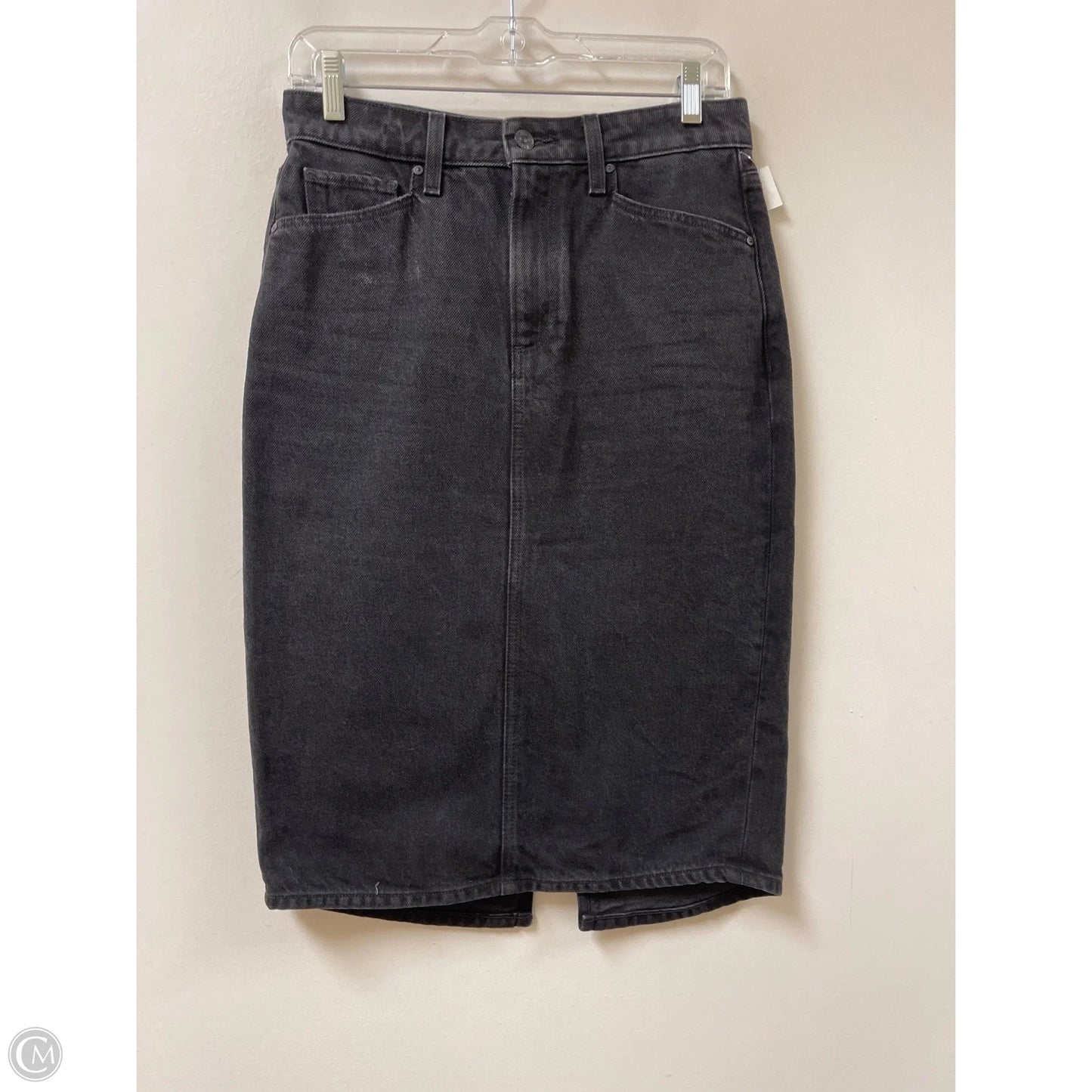 Skirt Midi By Paige In Black Denim, Size: 2