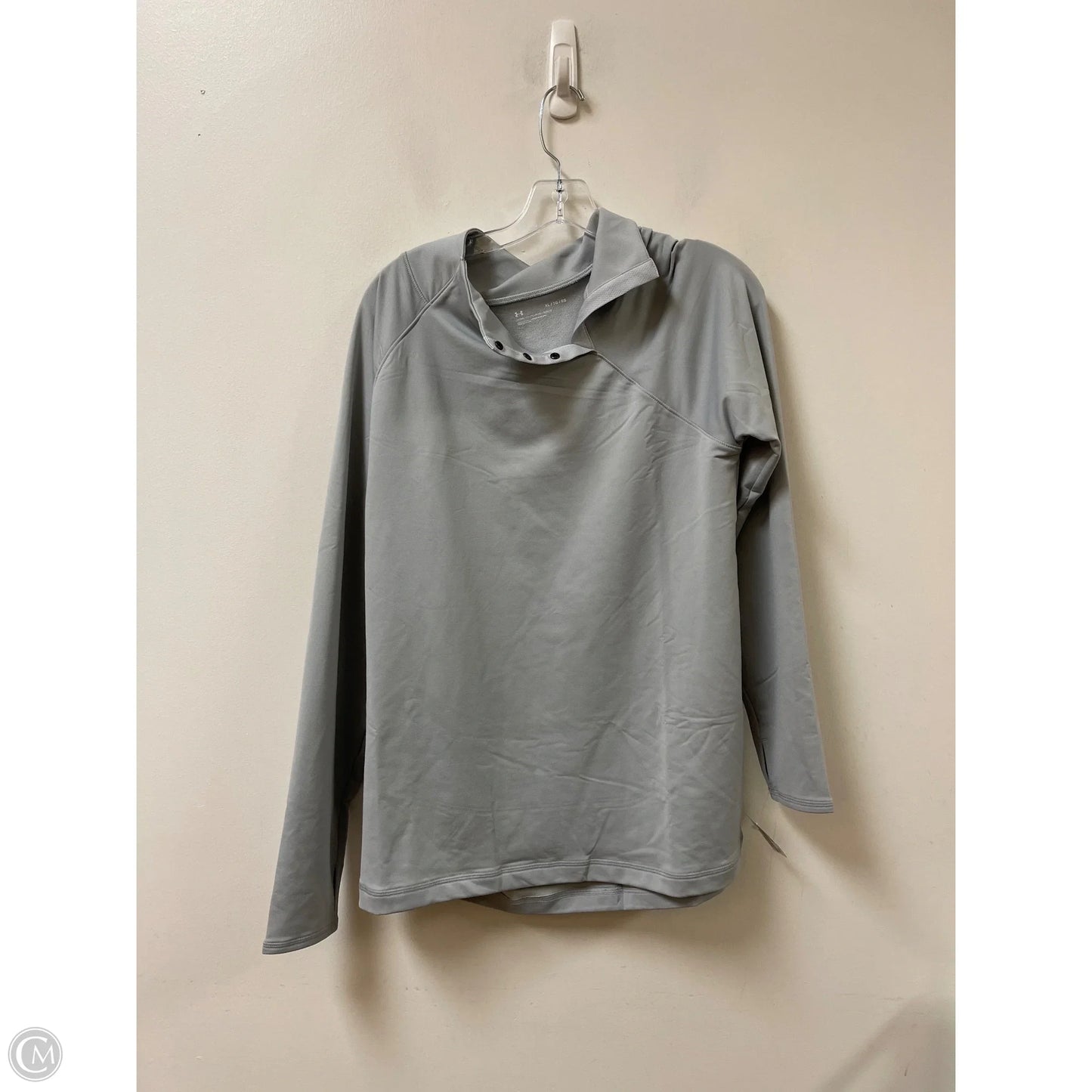 Athletic Sweatshirt Collar By Under Armour In Grey, Size: Xl