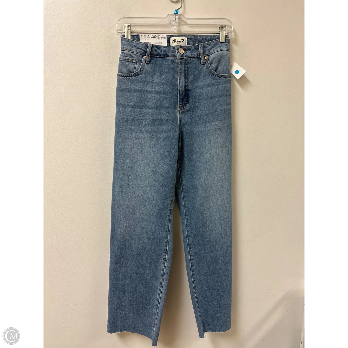 Jeans Straight By Seven 7 In Blue Denim, Size: 6