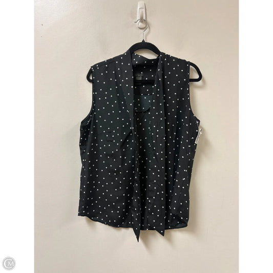 Top Sleeveless By Ann Taylor In Polkadot Pattern, Size: L