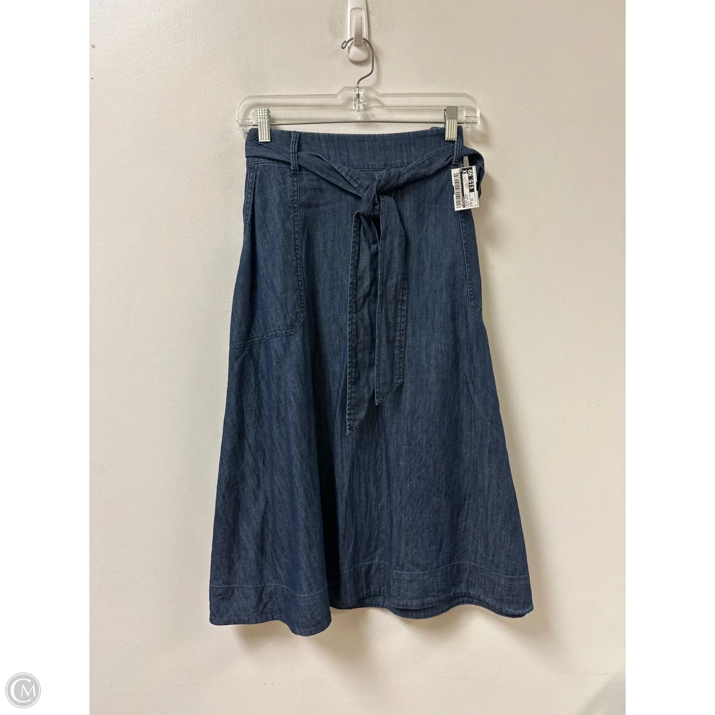 Skirt Midi By Talbots In Blue Denim, Size: 12