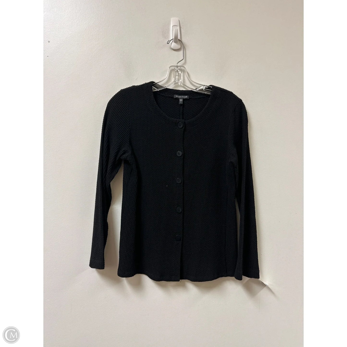 Sweater Cardigan By Eileen Fisher In Black, Size: S