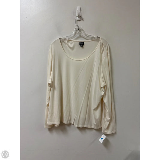 Top Long Sleeve By Eileen Fisher In Cream, Size: 3x