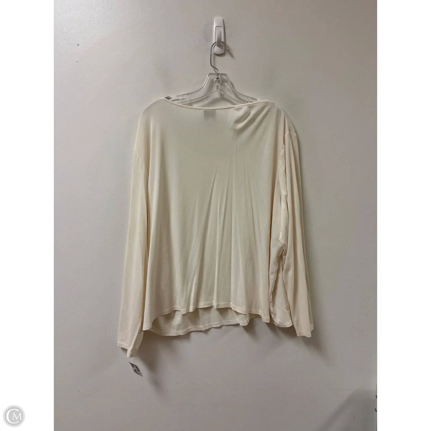 Top Long Sleeve By Eileen Fisher In Cream, Size: 3x