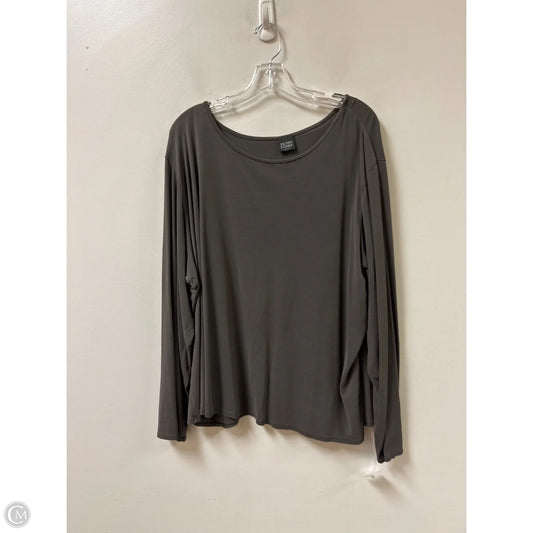 Top Long Sleeve By Eileen Fisher In Brown, Size: 2x