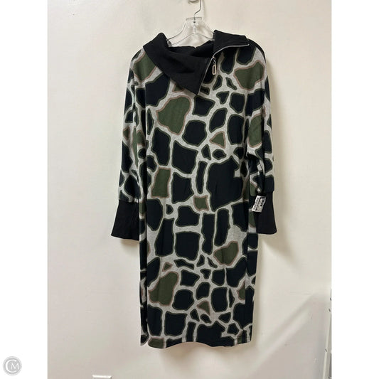 Dress Casual Midi By Clothes Mentor In Black & Green, Size: 1x