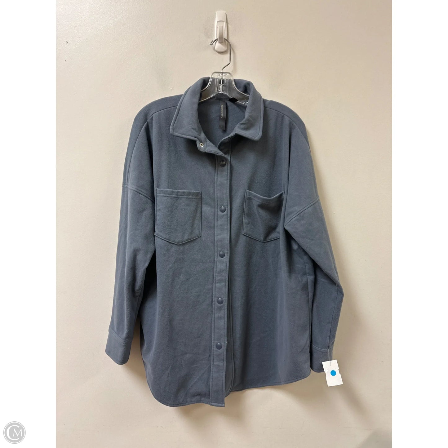 Jacket Shirt By Mondetta In Blue, Size: L
