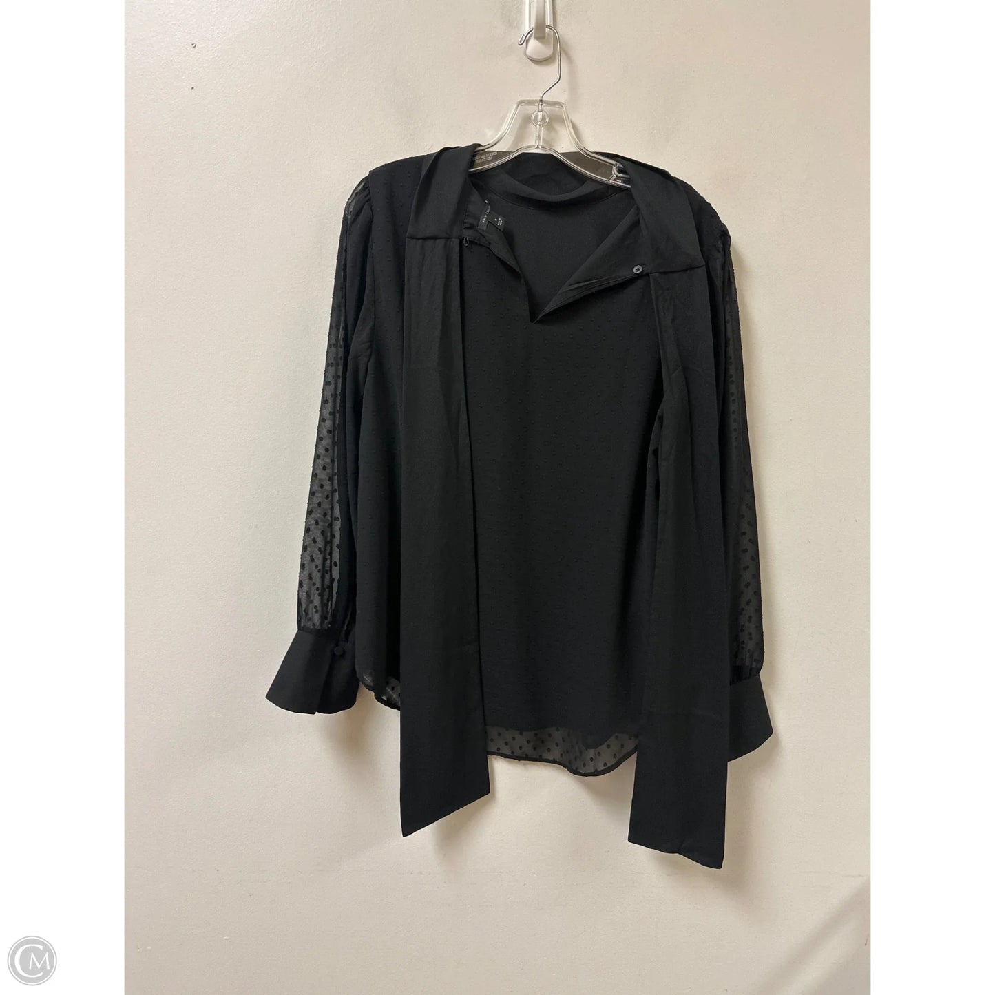 Top Long Sleeve By Ann Taylor In Black, Size: M