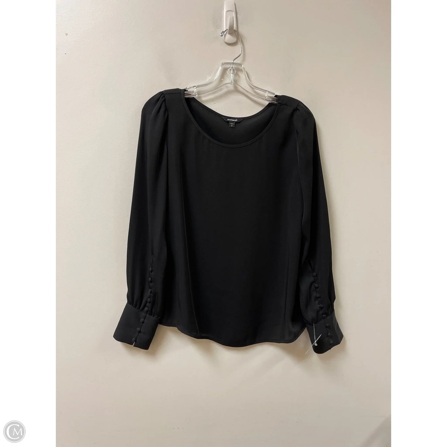 Top Long Sleeve By Express In Black, Size: S