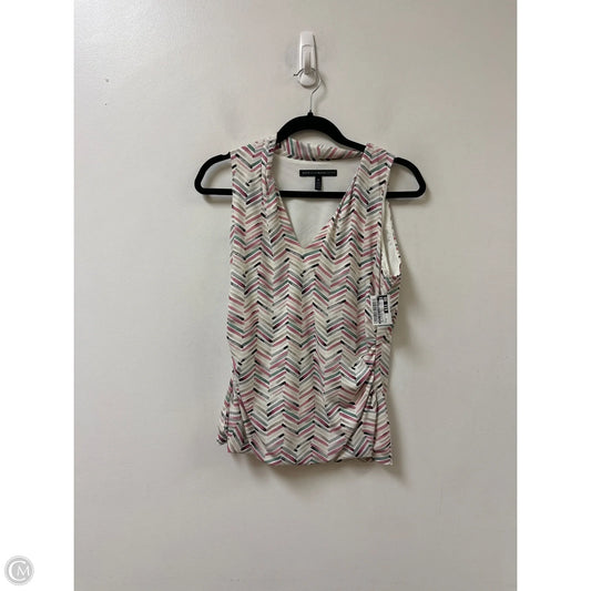 Top Sleeveless By White House Black Market In Cream & Pink, Size: M