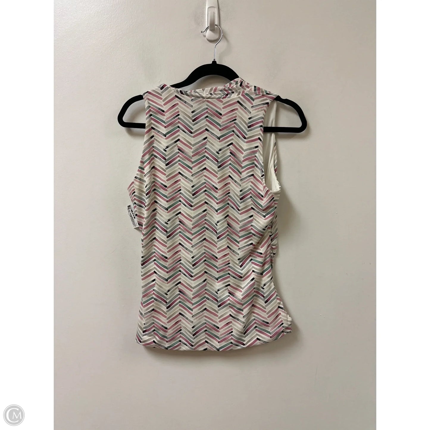 Top Sleeveless By White House Black Market In Cream & Pink, Size: M