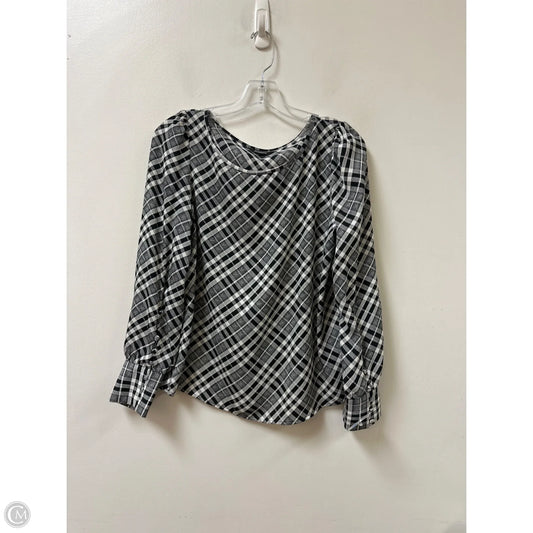 Top Long Sleeve By Express In Black & White, Size: S