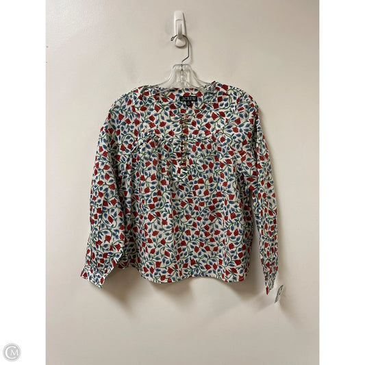 Top Long Sleeve By J. Crew In Floral Print, Size: Xs