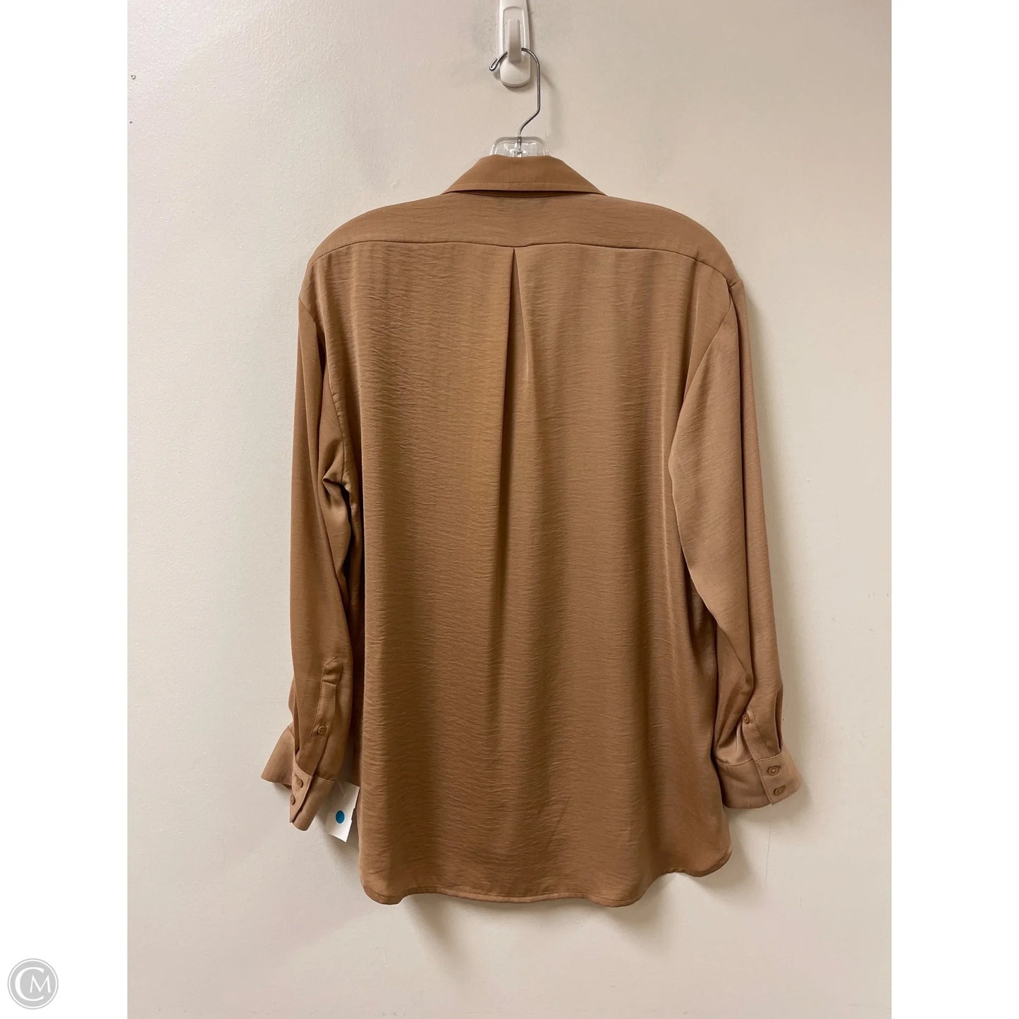 Blouse Long Sleeve By Banana Republic In Brown, Size: Xs