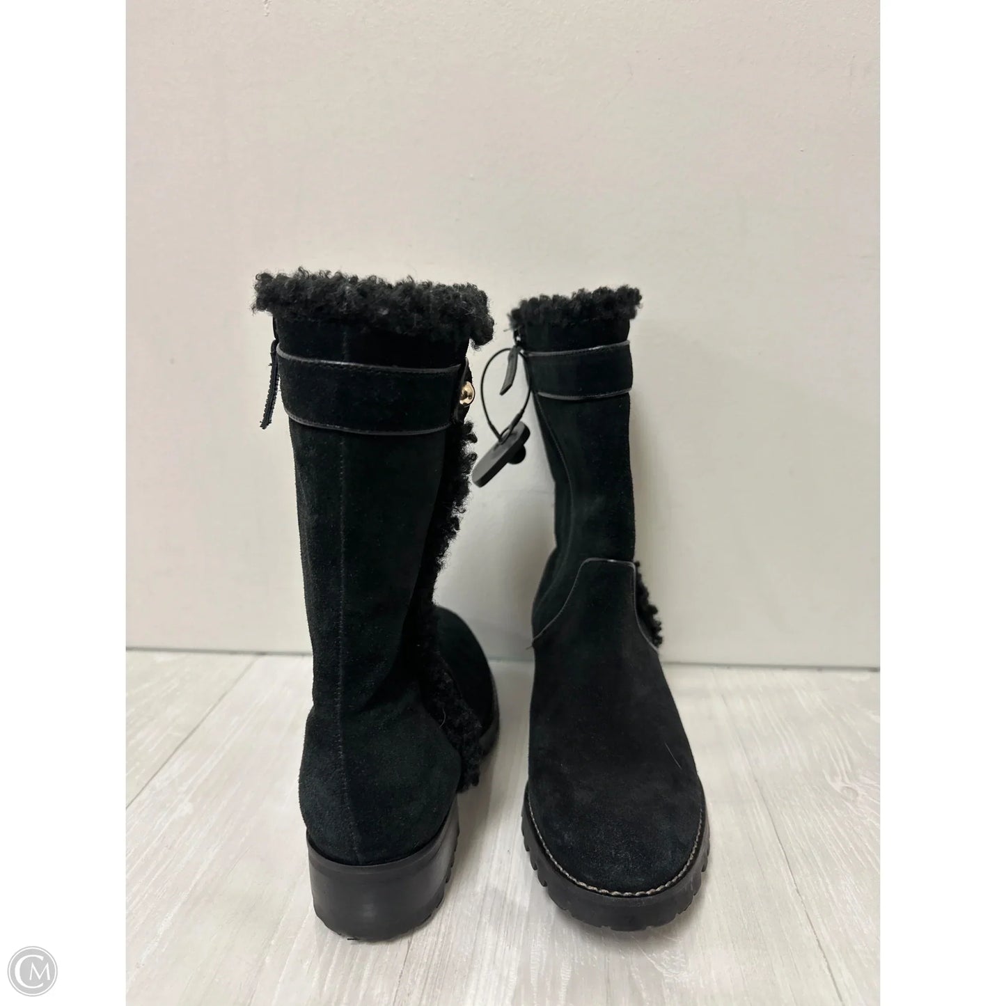 Boots Mid-calf Flats By Talbots In Black, Size: 8