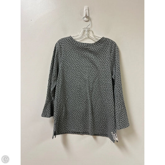 Top Long Sleeve By Isaac Mizrahi In Black & Grey, Size: M