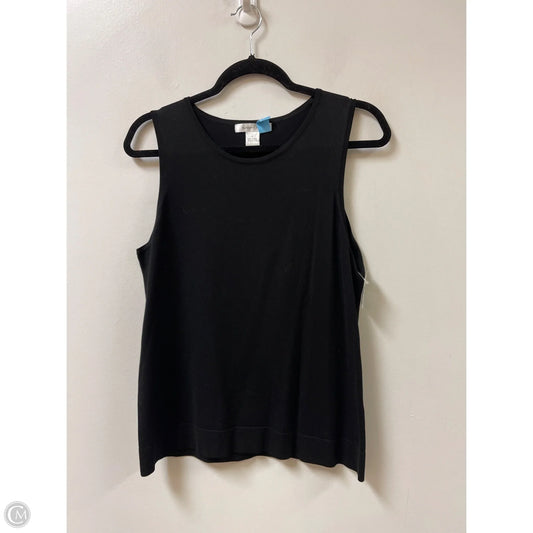 Top Sleeveless By August Silk In Black, Size: L