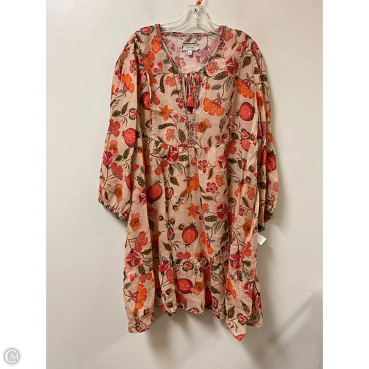 Dress Casual Midi By Johnny Was In Floral Print, Size: Xl