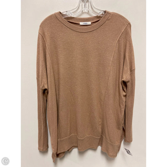Top Long Sleeve By Cherish In Brown, Size: S