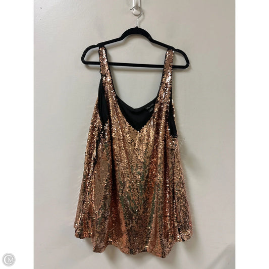 Top Sleeveless By City Chic In Gold, Size: 3x