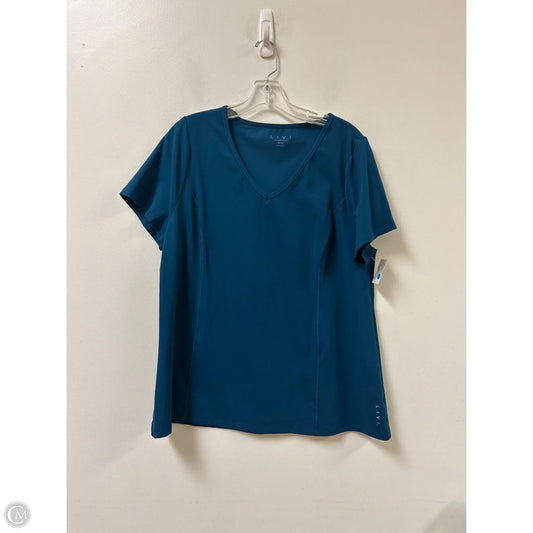 Athletic Top Short Sleeve By Livi Active In Blue, Size: Xl