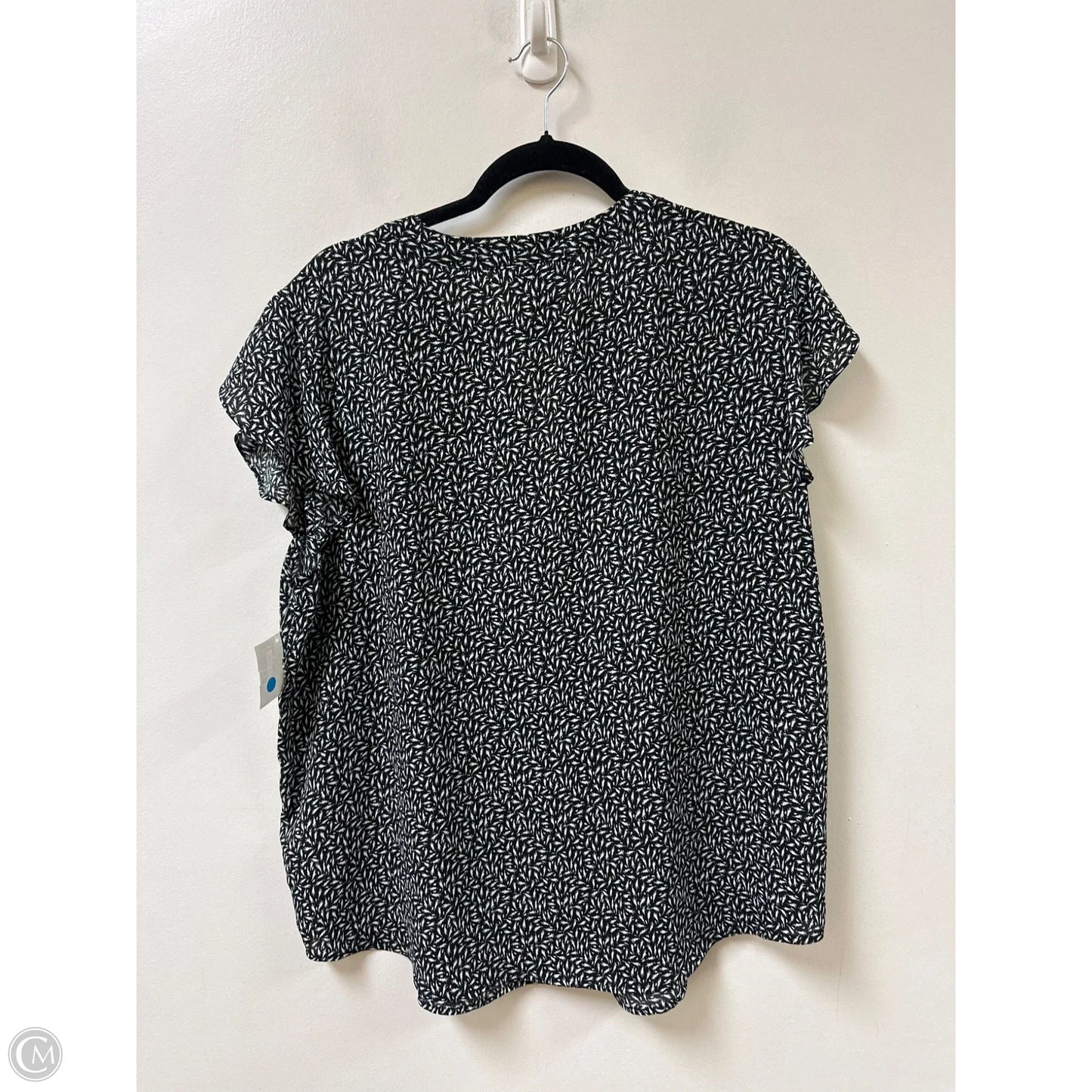 Top Short Sleeve By Lauren By Ralph Lauren In Black & White, Size: Xl