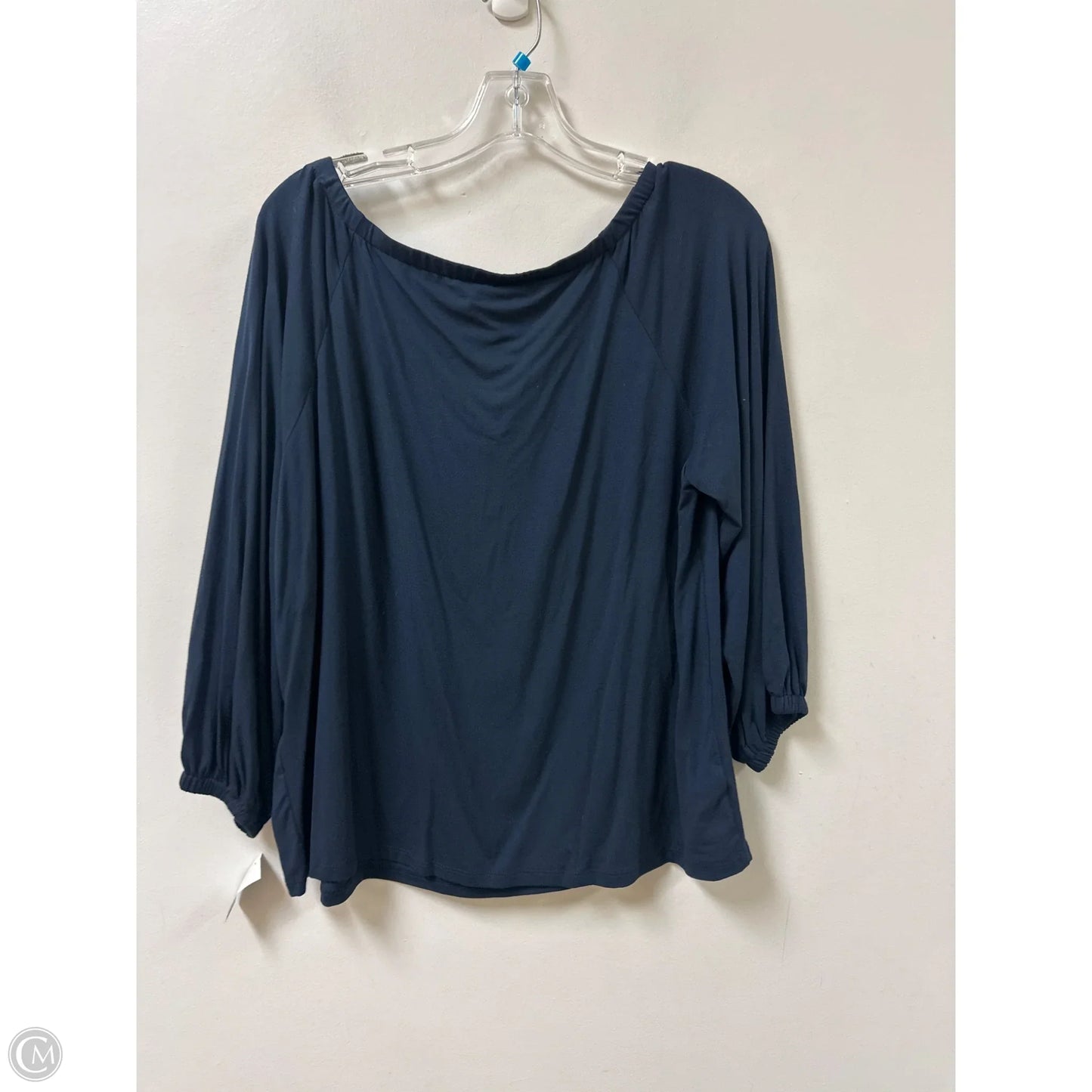 Top Long Sleeve By Ann Taylor In Navy, Size: L